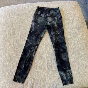 Lululemon Align High-Rise Pant 25" Silver Blue Tidewater Teal Graphite-Size 4